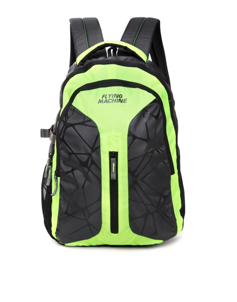 Flying Machine UniSex Green Casual Wear Backpack